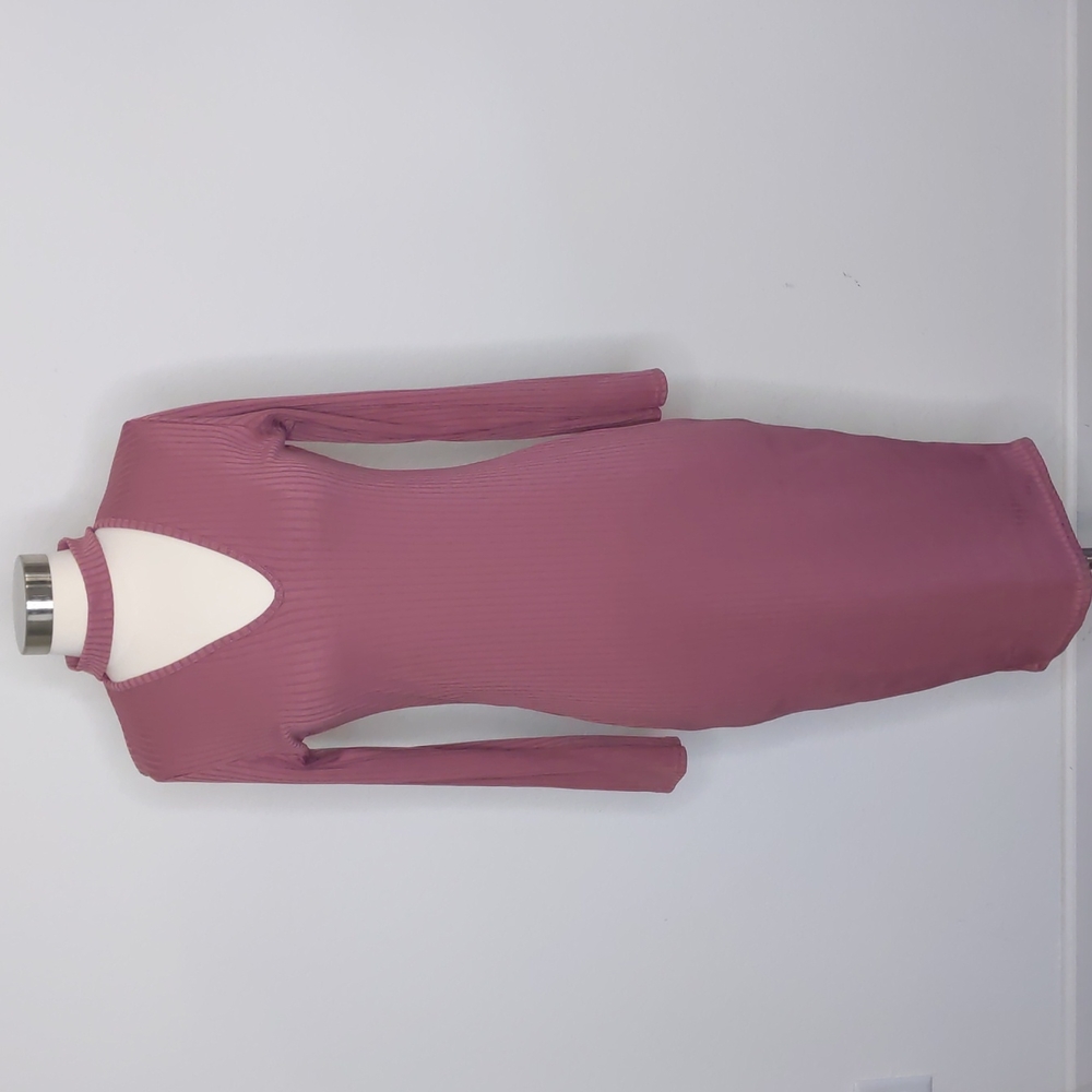 BOOHOO DRESS bodycon choker dress MAUVE SIZE 8 NWT